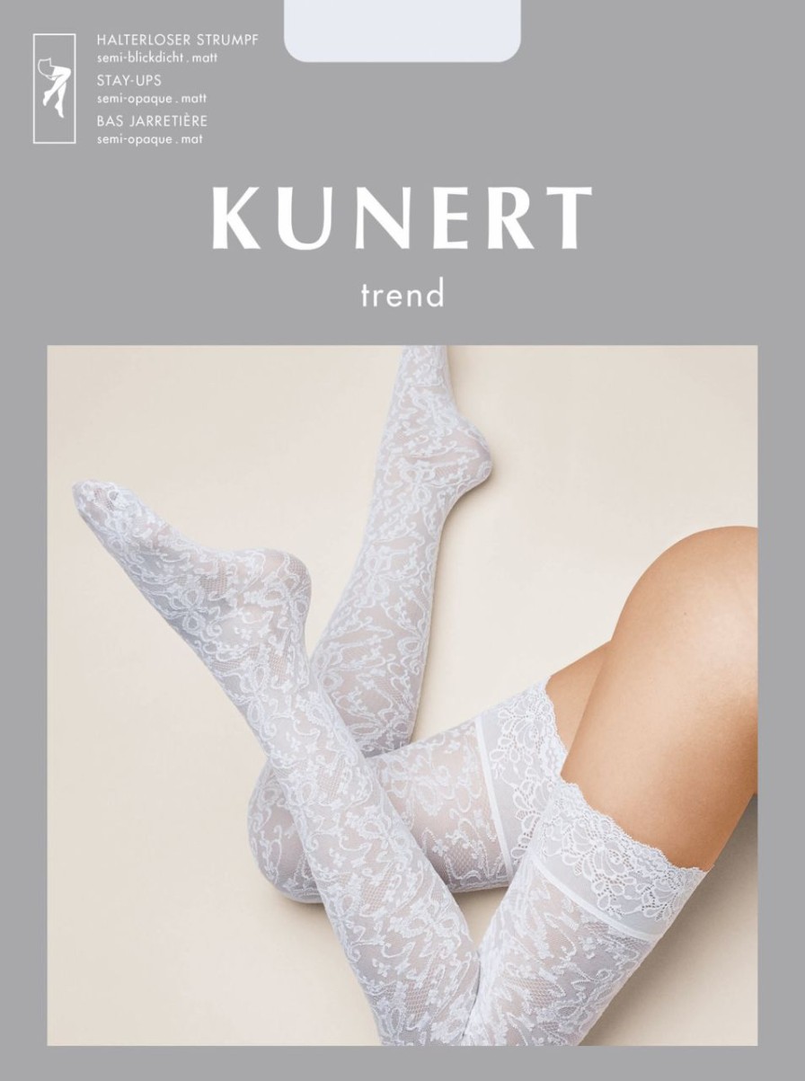 Kunert | Kunert Kunert - Elegante Halterlose Strumpfe Mit Floralem Muster In Dekorativer Spitzen-Optik