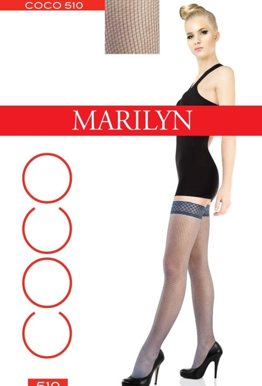 Marilyn | Marilyn Marilyn Raffinierte Halterlose Strumpfe Mit Netzstruktur Coco 20 Den Sabia