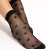 Fiore | Fiore Transparente Feinsockchen Mit Susem Schleifenmotiv Und Bequemem Ruschenrand Von Fiore