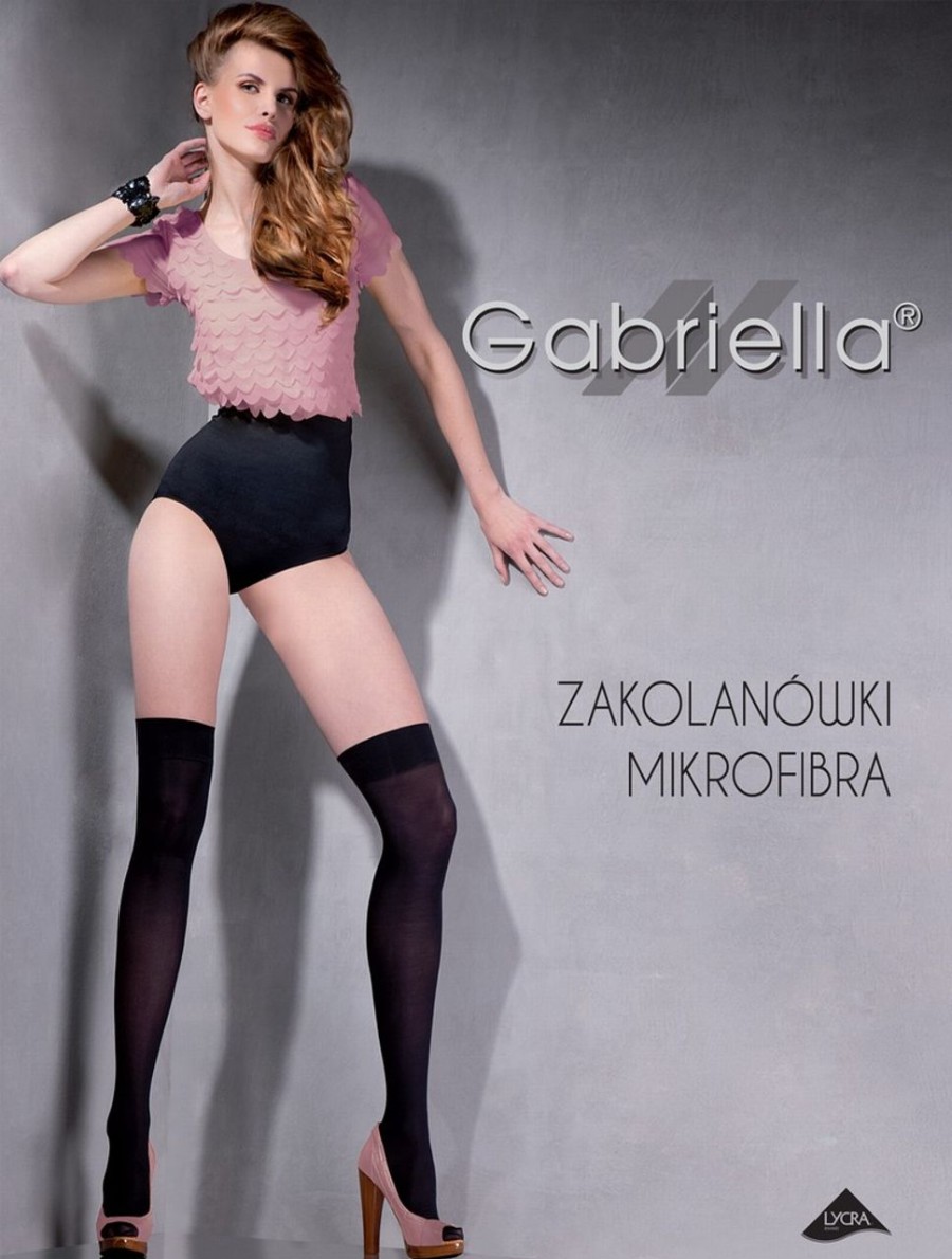 Gabriella | Gabriella Gabriella Glatte Klassische Uberkniestrumpfe Aus Microfaser