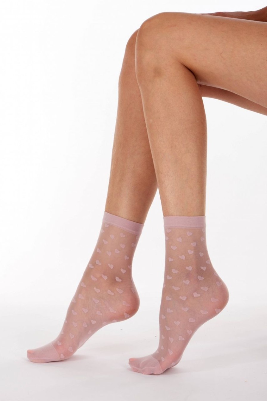 Pretty Polly | Pretty Polly Transparente Feinsockchen Mit Zartem Herz-Design Von Pretty Polly Lilac