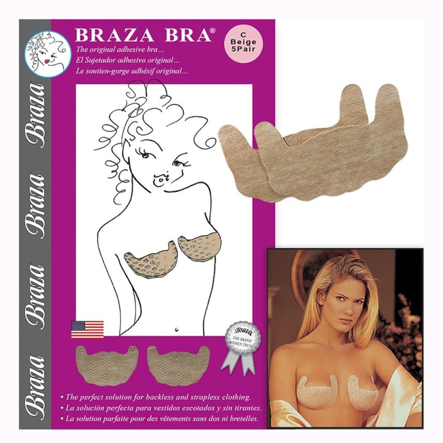 Accessories | Cette Braza Bra Rucken- Und Tragerfreier, Selbstklebender Bh. 5 Paar Beige