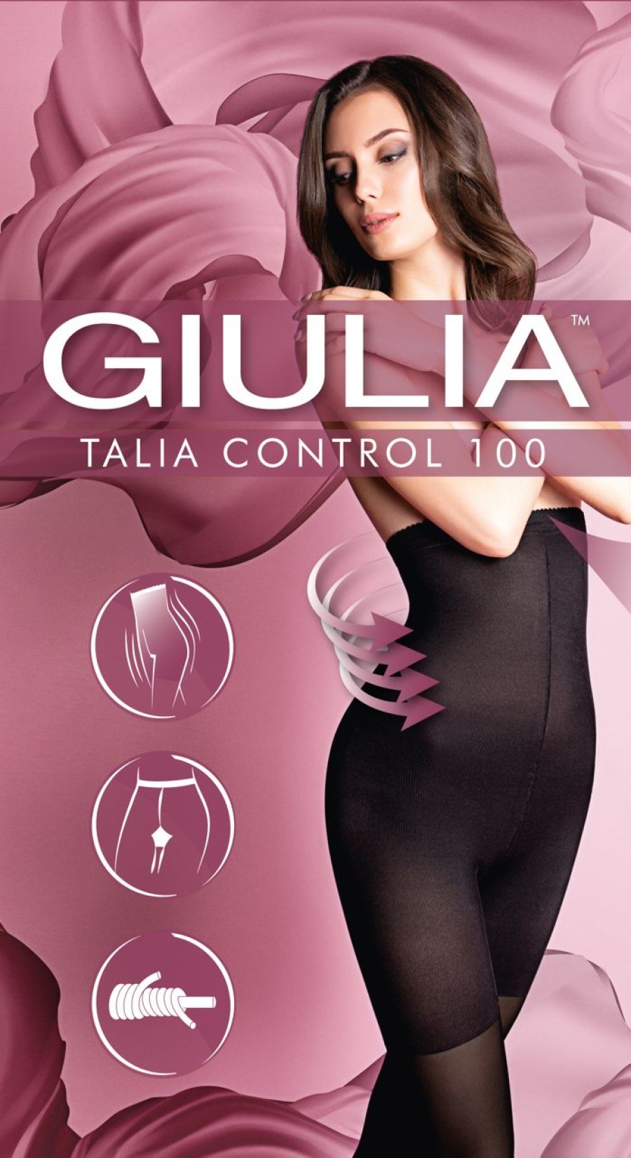 Giulia | Giulia Blickdichte Feinstrumpfhose Mit Figurformendem Hoschenteil Talia Control 100 Von Giulia Nero