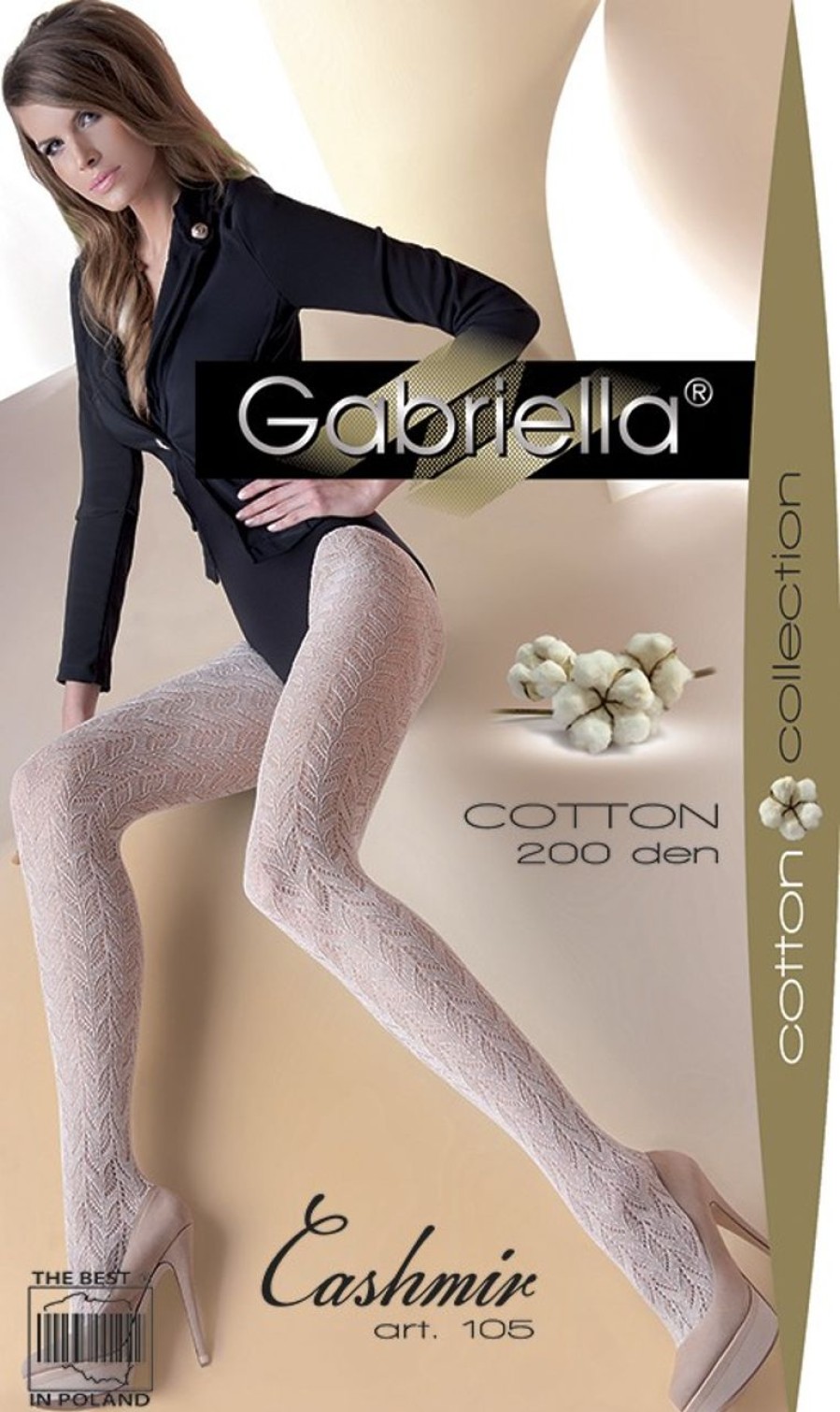 Gabriella | Gabriella Gabriella Gemusterte Netzstrumpfhose Mit Baumwolle Cashmir 105