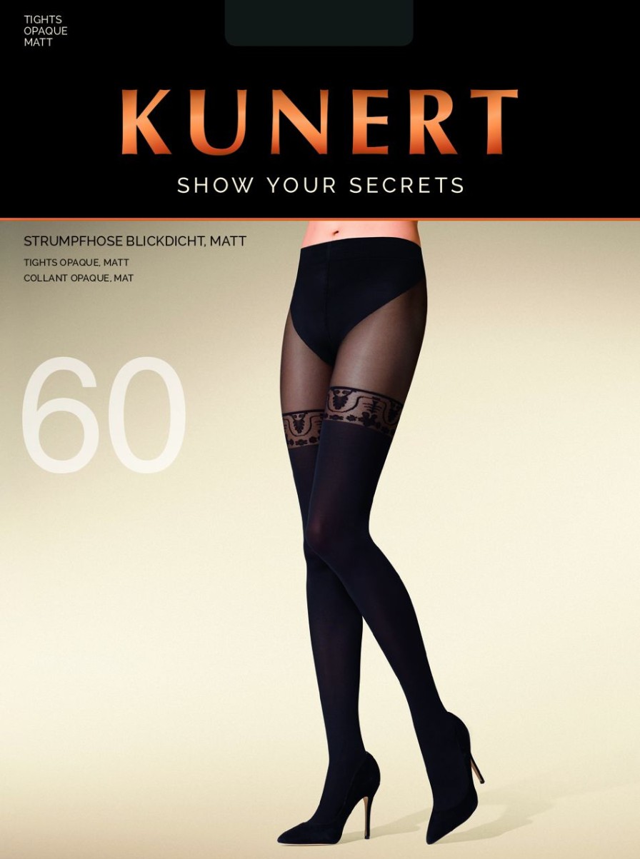 Kunert | Kunert Strumpfhose Mit Sinnlicher Halterlos-Optik Tempting Lingerie Von Kunert Black