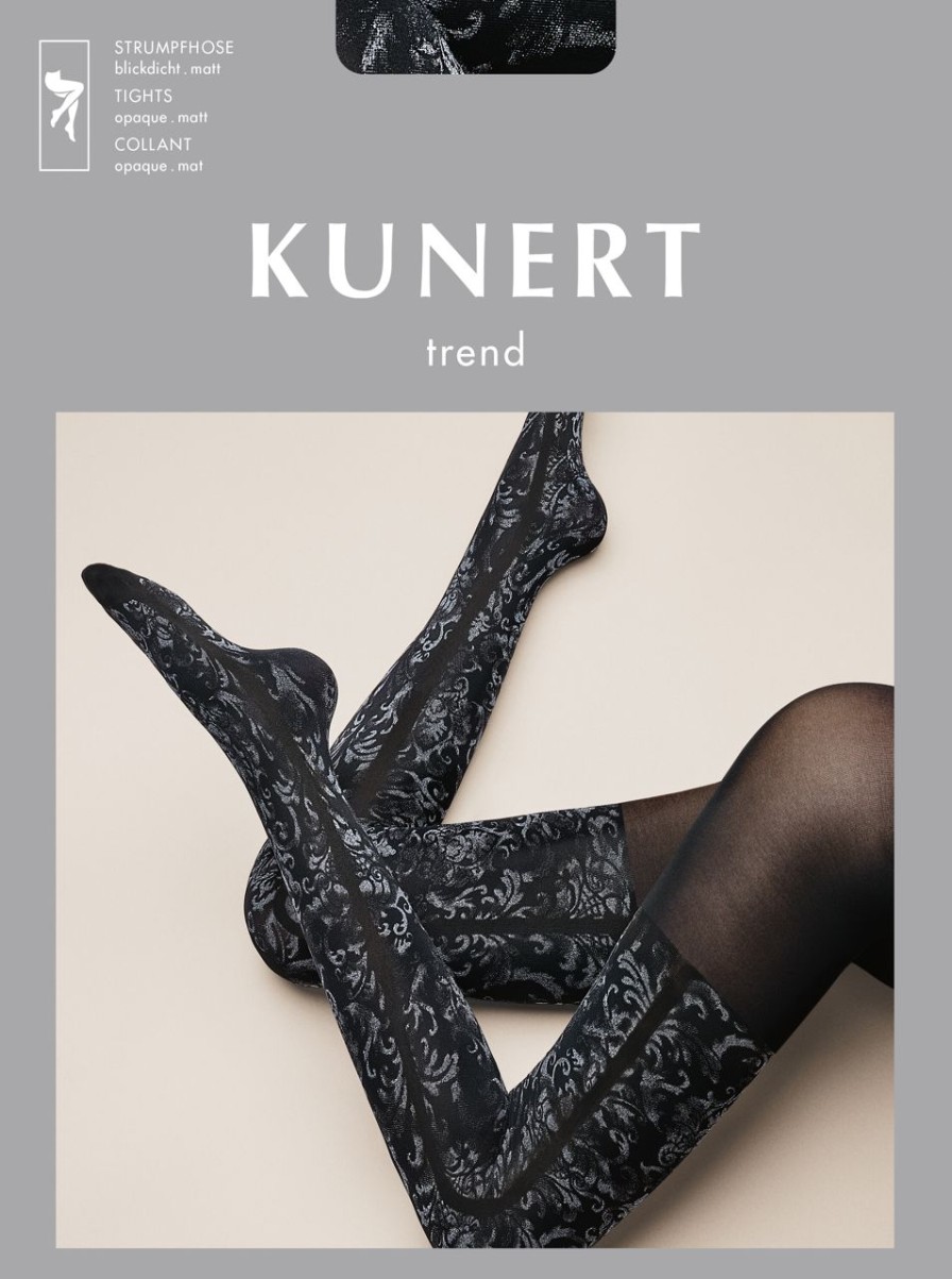 Kunert | Kunert Glamourose Strumpfhose Mit Sinnlicher Strumpfoptik Und Glanzenden Ornamenten Von Kunert Black-Silver