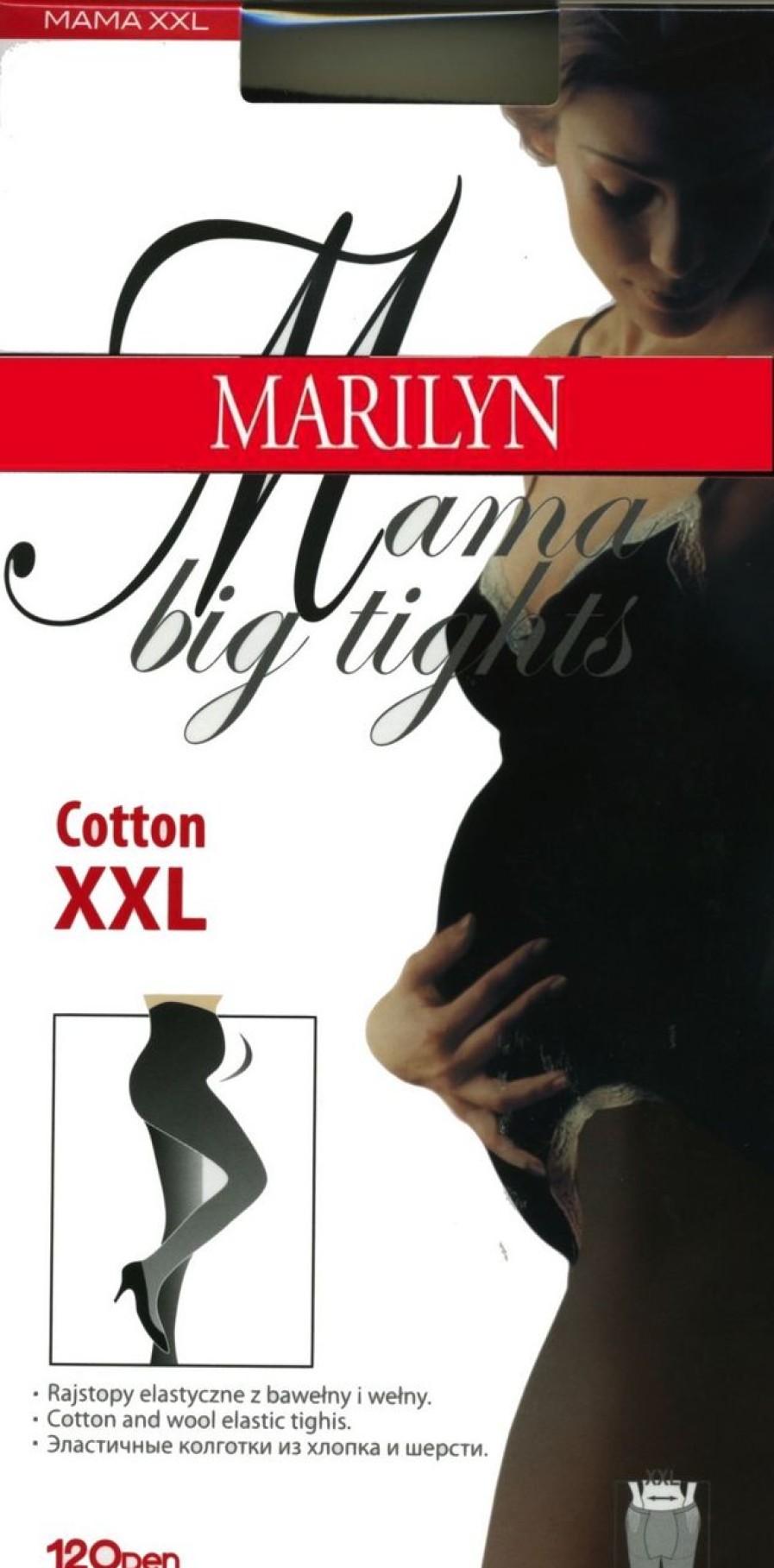 Marilyn | Marilyn Marilyn Baumwollstrumpfhose Fur Schwangere Mama, 120 Den Nero