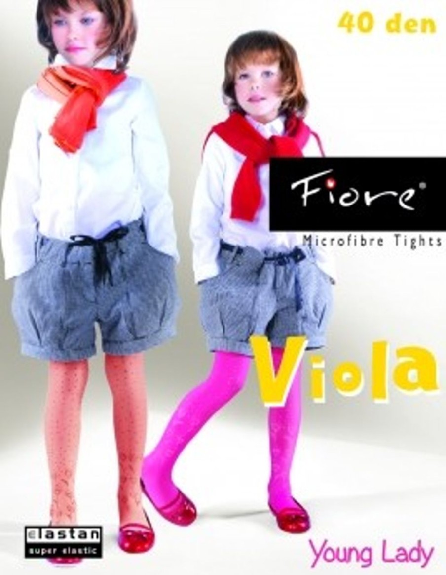 Kinderstrumpfhosen, -Leggings | Fiore Fiore Kinderstrumpfhosen Mit Blumigem Muster Viola 40 Den