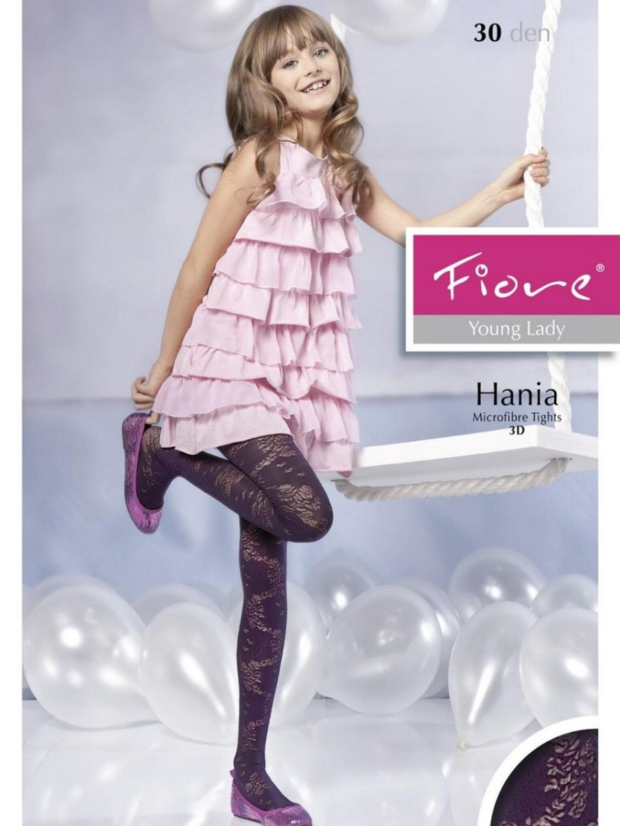 Kinderstrumpfhosen, -Leggings | Fiore Fiore Kinderstrumpfhose Mit Blumigem 3D-Muster Hania 40 Den