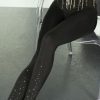 Trasparenze | Trasparenze Blickdichte Leggings Mit Glitzernder Applikation In Nieten-Optik Hang Von Trasparenze Nero