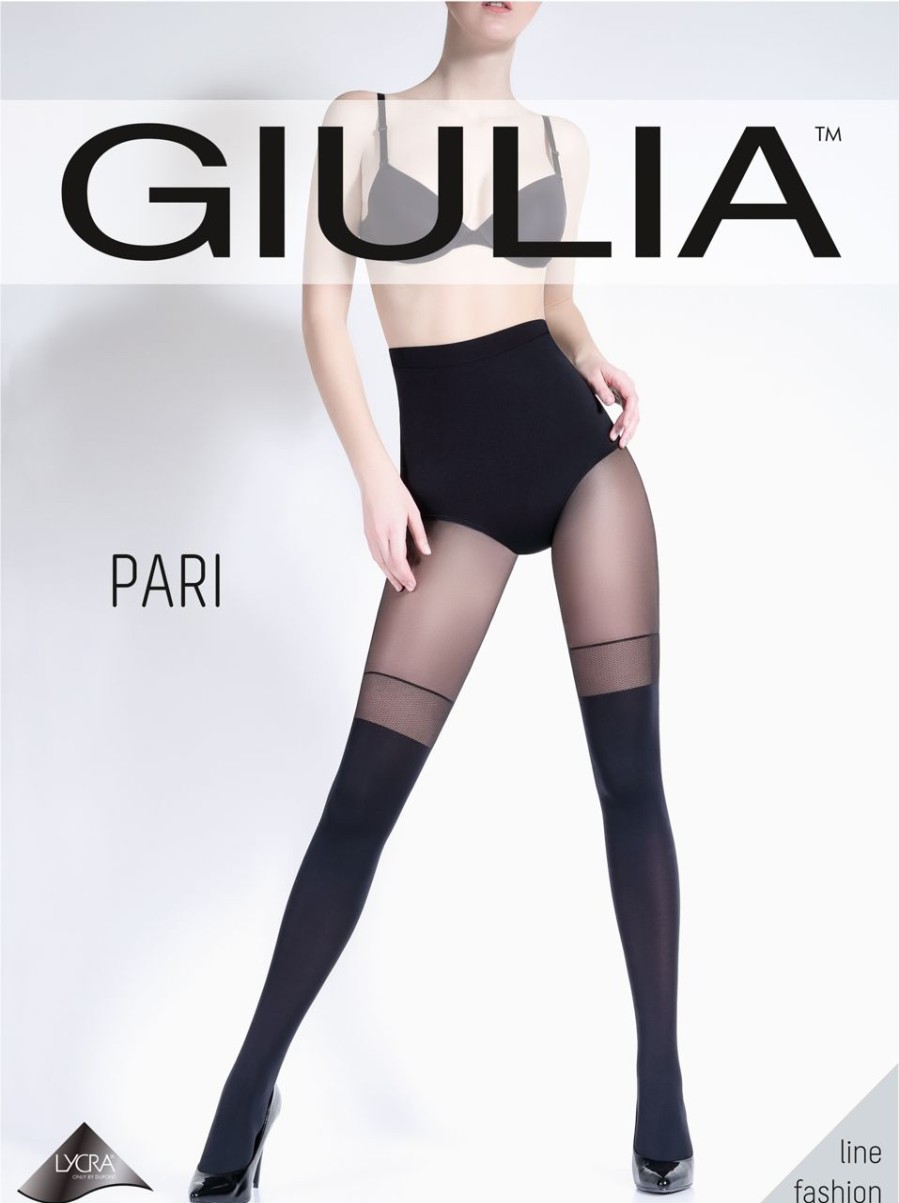 Giulia | Giulia Blickdichte Strumpfhose Mit Verfuhrerischer Strumpfoptik Pari 23 Von Giulia Nero