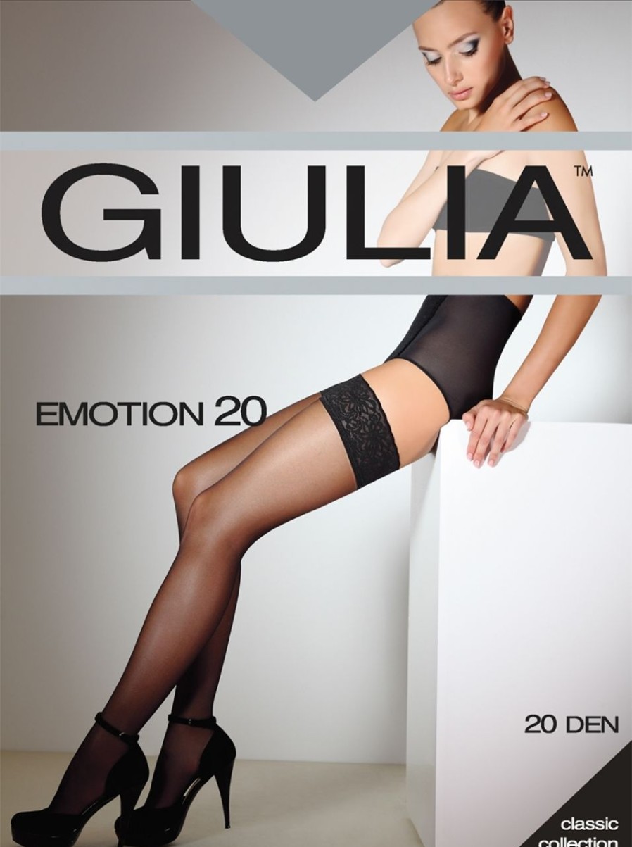 Giulia | Giulia Halterlose Strumpfe Mit Spitze 20 Den Emotion 20 Von Giulia