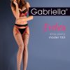 Gabriella | Gabriella Gabriella Strip Panty - Grobmaschige Netz-Strapsstrumpfhose Nero