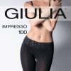 Giulia | Giulia Glatte, Blickdichte Feinstrumpfhose Mit Spitzenbund Impresso 100 Von Giulia Nero