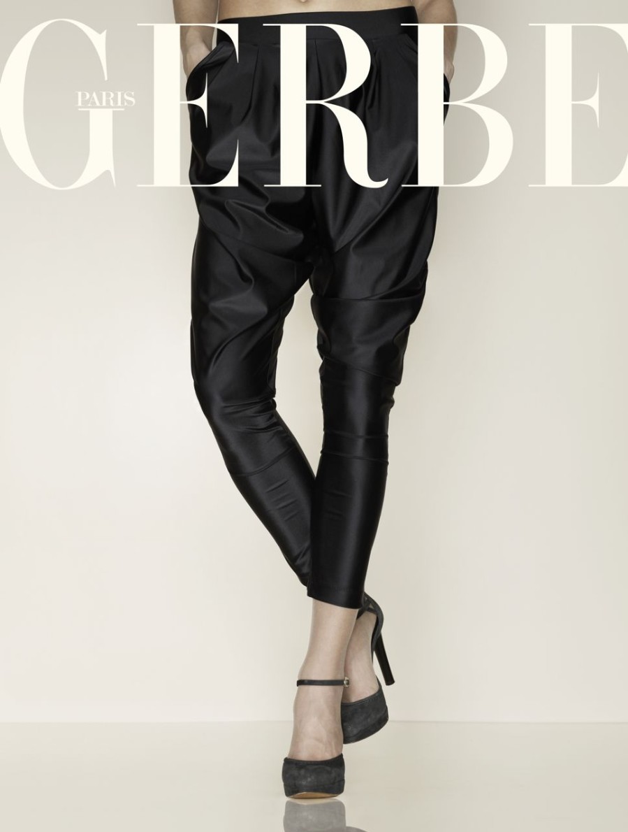 Glanzende Strumpfhosen Und Strumpfe | Gerbe Gerbe Hose Mit Satin-Glanz Lady Sarouel Craie