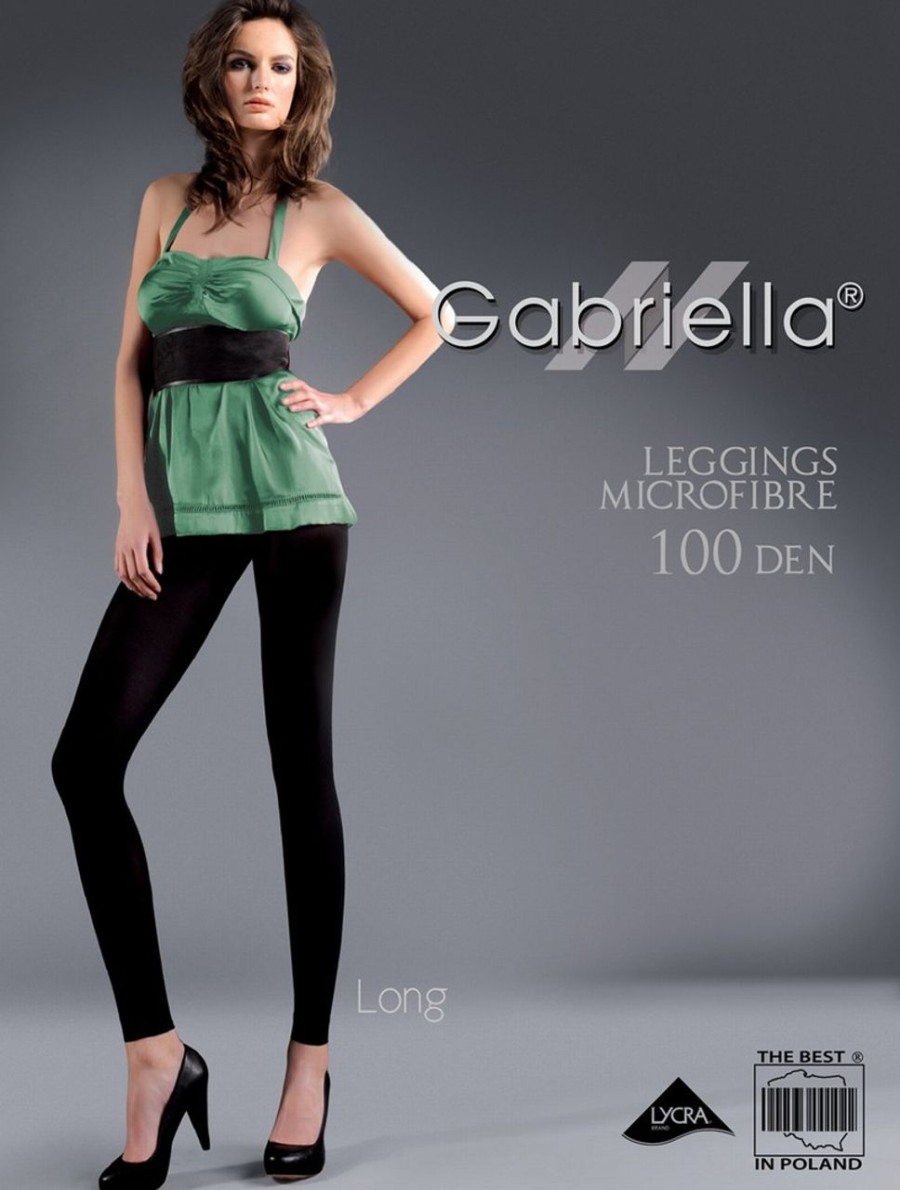 Gabriella | Gabriella Gabriella Blickdichte Lange Leggings Aus Microfaser Ohne Muster 100 Den