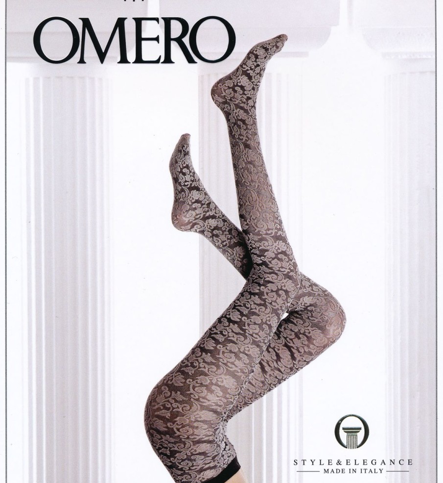 Omero | Omero Blickdichte Strumpfhose Mit Glanzendem Blumenmuster Von Omero