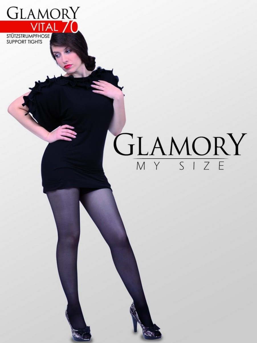 Glamory | Glamory Glamory Blickdichte Stutzstrumpfhose Vital 70 Den Von Glamory