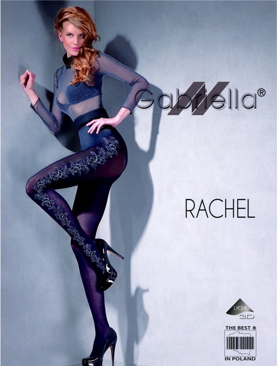 Gabriella | Gabriella Gabriella Microfaser-Strumpfhose Mit Floralem Muster Rachel, 60 Den Nero