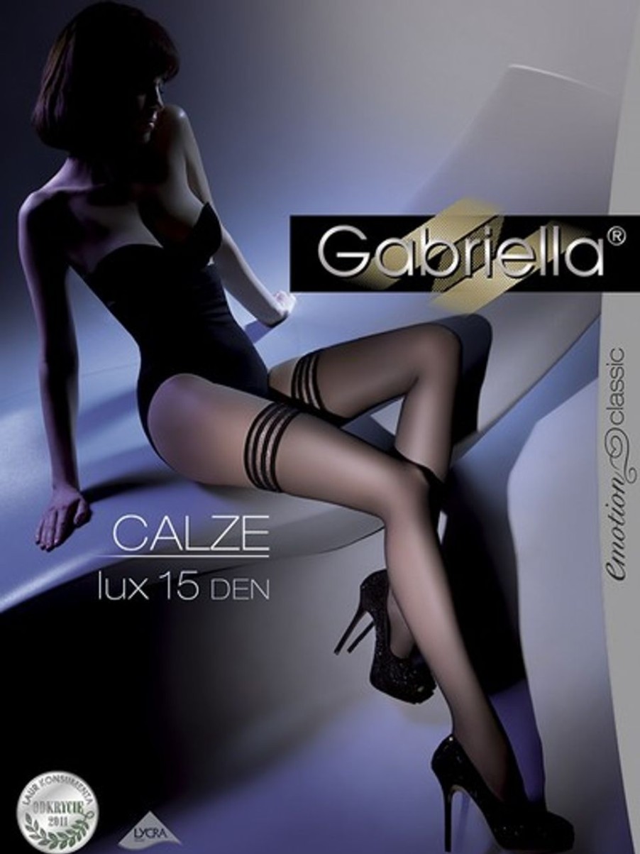 Gabriella | Gabriella Gabriella Klassische Glatte Halterlose Strumpfe Lux, 15 Den