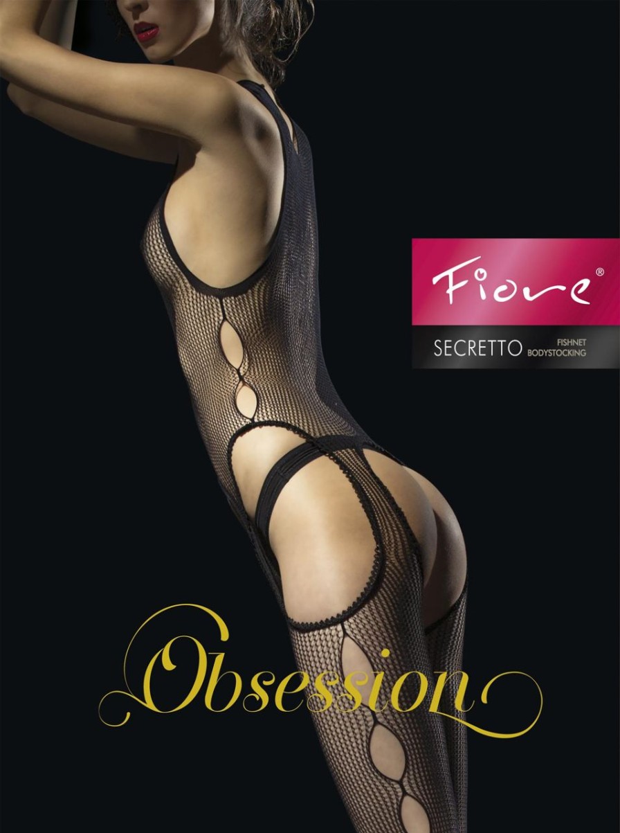 Netzstrumpfhosen Und Netzstrumpfe | Fiore Fiore Secreto - Netz-Bodystocking Mit Sinnlichen Cut-Outs