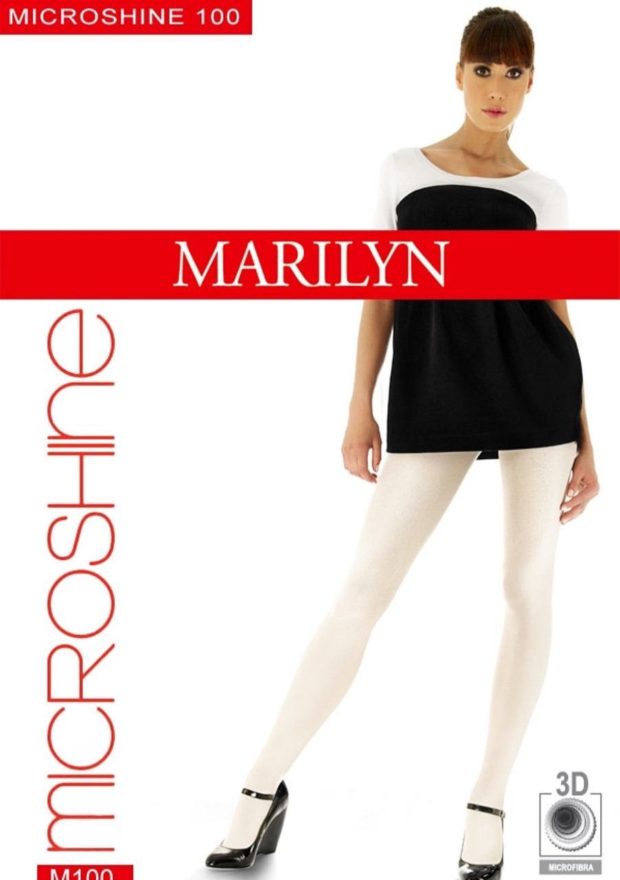 Marilyn | Marilyn Glanzende Blickdichte Strumpfhose Microshine Von Marilyn 100 Den