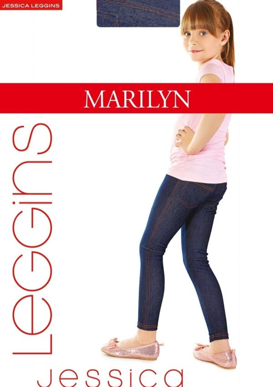 Marilyn | Marilyn Marilyn Lange Kinderleggings In Jeansoptik Jessica Blue