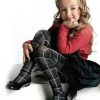 Kinderstrumpfhosen, -Leggings | Tespol Karierte Kinderstrumpfhose Figa 40 Den Rosso