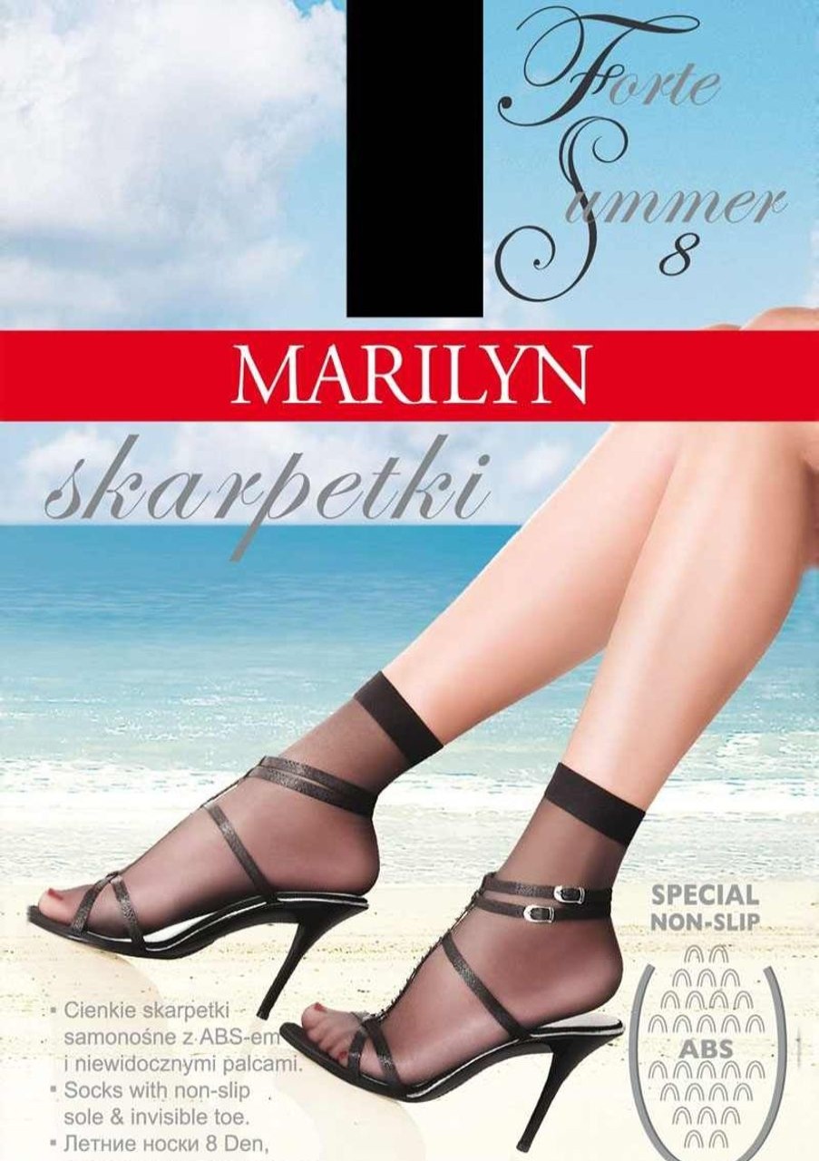 Marilyn | Marilyn Marilyn Hauchdunne Feinsockchen Mit Anti-Rutsch-Noppen Forte Summer 8 Den