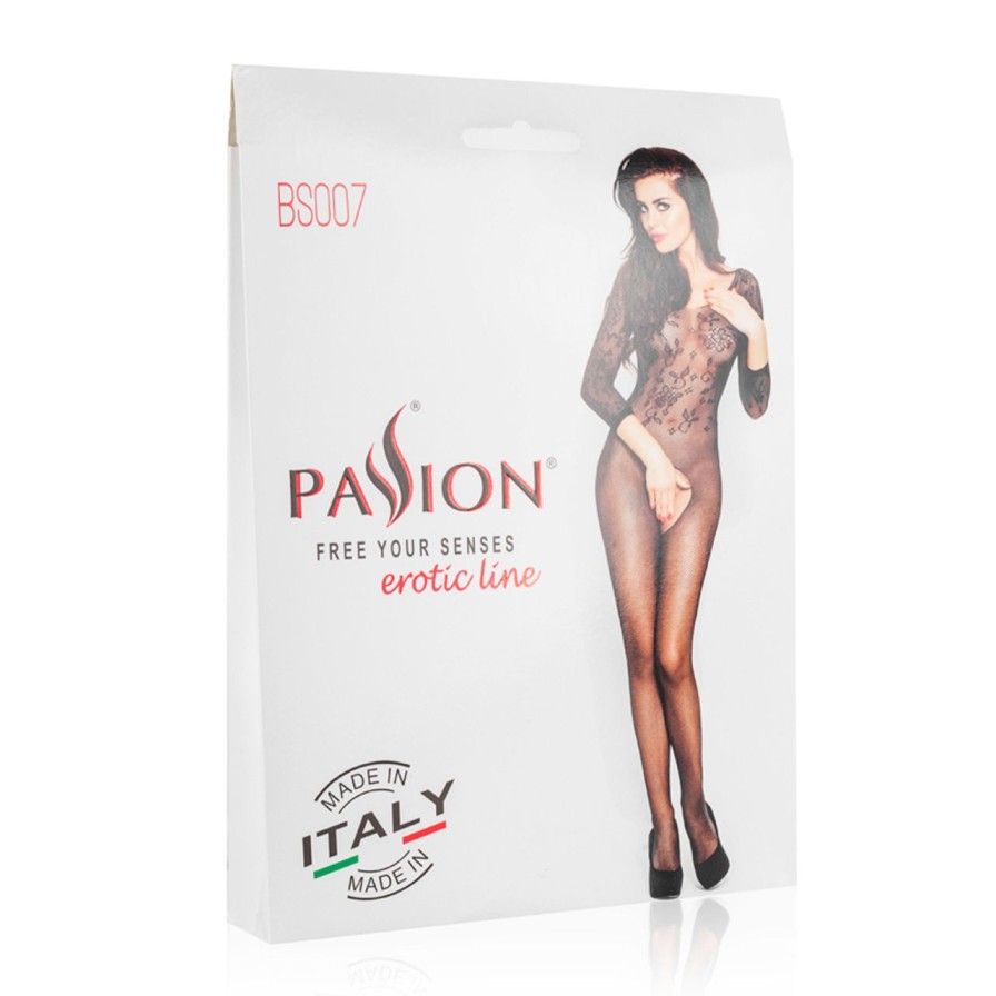 Passion | Passion Catsuit Netzmaterial Mit Offenem Schritt Schwarz