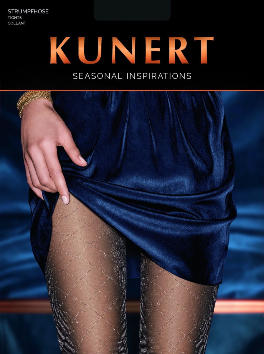 Kunert | Kunert Elegante, Semi-Blickdichte Strumpfhose Mit Lurexrauten Luxur Graphic Von Kunert Black