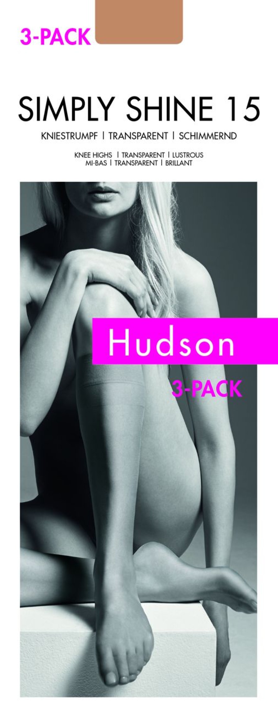 Hudson | Hudson Transparente, Schimmernde Kniestrumpfe Simply Shine 15 Von Hudson - 3-Pack!