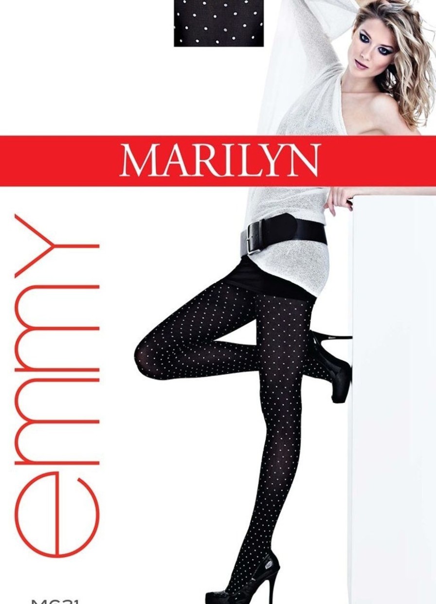 Marilyn | Marilyn Marilyn Elegante Feinstrumpfhosen Mit Verspieltem Tupfenmuster Emmy, 40 Den