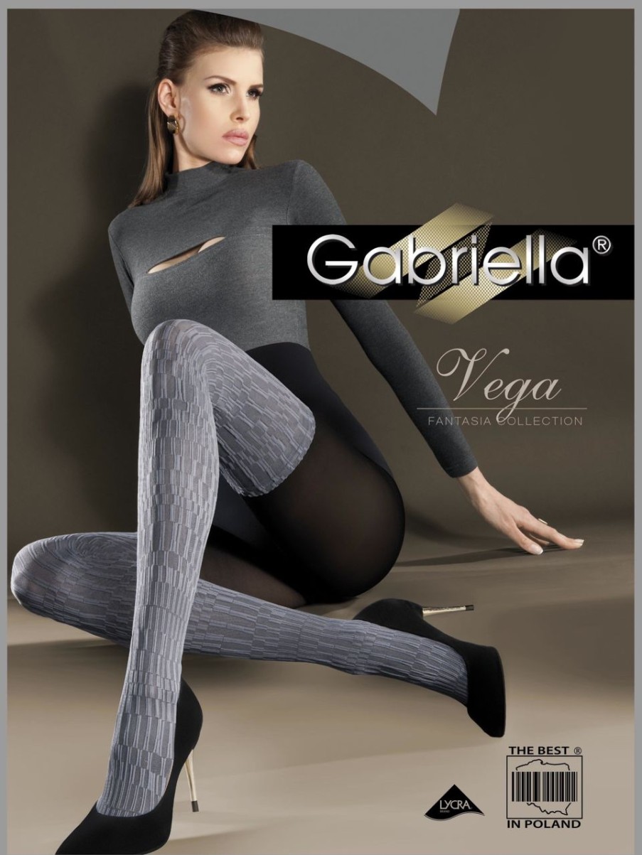 Gabriella | Gabriella Gemusterte Strumpfhose In Angesagtem Overknee-Look Vega Von Gabriella