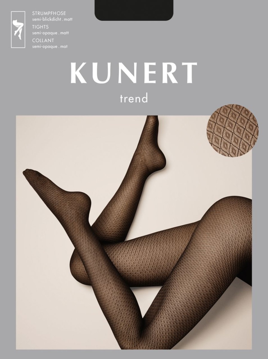 Kunert | Kunert Elegante Strumpfhose Mit Dezentem Rautenmuster In Netz-Optik Von Kunert