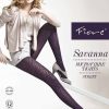 Glanzende Strumpfhosen Und Strumpfe | Fiore Fiore Microfaserstrumpfhose Mit Trendigem Leoparden-Muster Savanna 40 Den