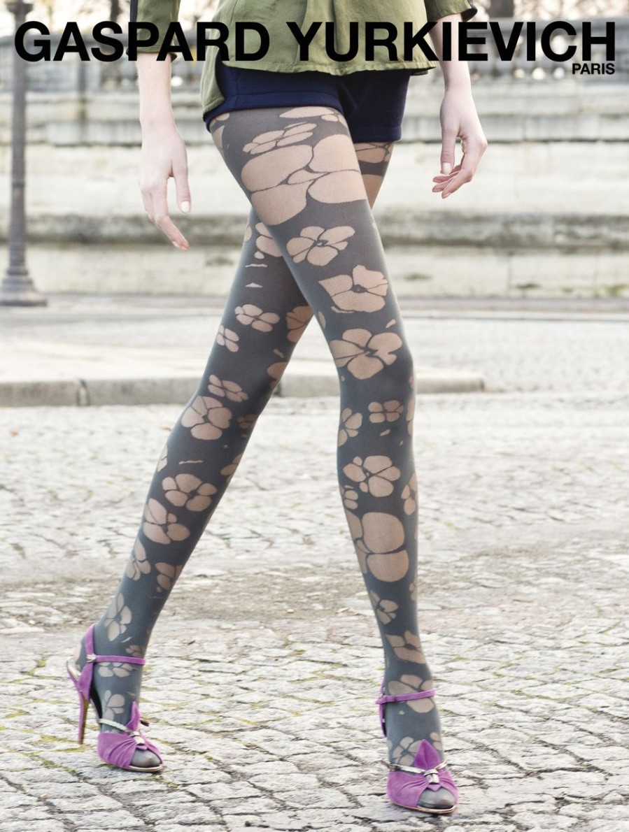 Gerbe | Gerbe Designerstrumpfhose Mit Blumigem Muster Totally Fleur Von Gaspard Yurkievich Und Gerbe