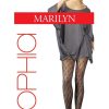 Marilyn | Marilyn Marilyn Gemusterte Baumwollstrumpfhose Mit Netzstruktur Sophia, 80 Den Nero