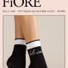 Fiore | Fiore Elegante, Schwarz-Weise Feinsockchen Belle Ame Von Fiore Black-White