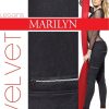 Marilyn | Marilyn Marilyn Samtig Weiche Treggings Velvet 120 Den Black