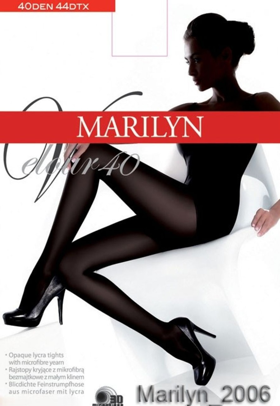 Marilyn | Marilyn Marilyn Blickdichte Glatte Strumpfhose Velour 40