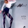 Gabriella | Gabriella Gabriella Modische Strumpfhose Mit Diagonalen Streifen Ayra, 40 Den Nero