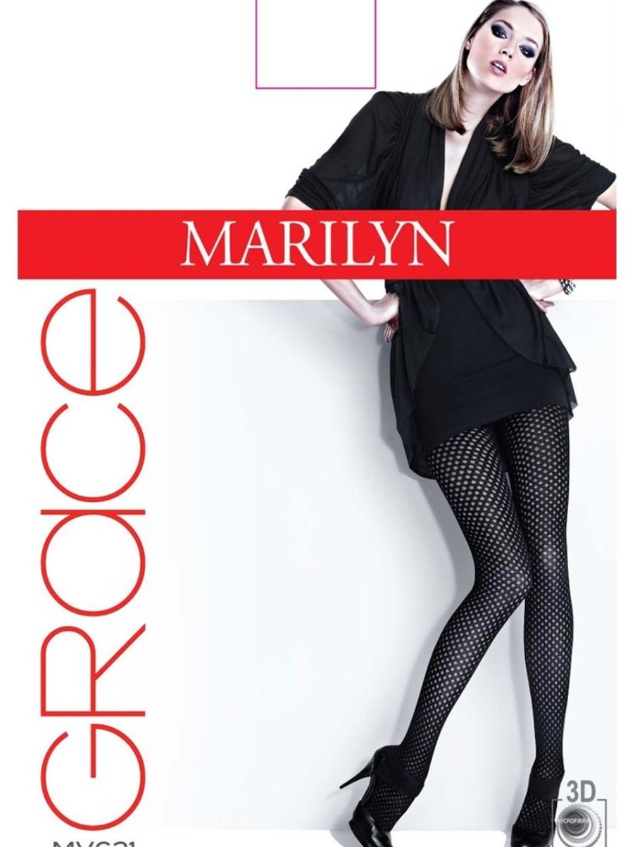 Marilyn | Marilyn Marilyn Elegante Feinstrumpfhosen Mit Halbtransparentem Tupfenmuster Grace, 40 Den