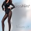 Gabriella | Gabriella Gabriella Exklusive Netzstrumpfhose Variette Mit Streifenmuster Nero