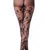 Pretty Polly | Pretty Polly Transparente Strumpfhose Mit Blumenranken-Design Vine Mesh Von Pretty Polly Black