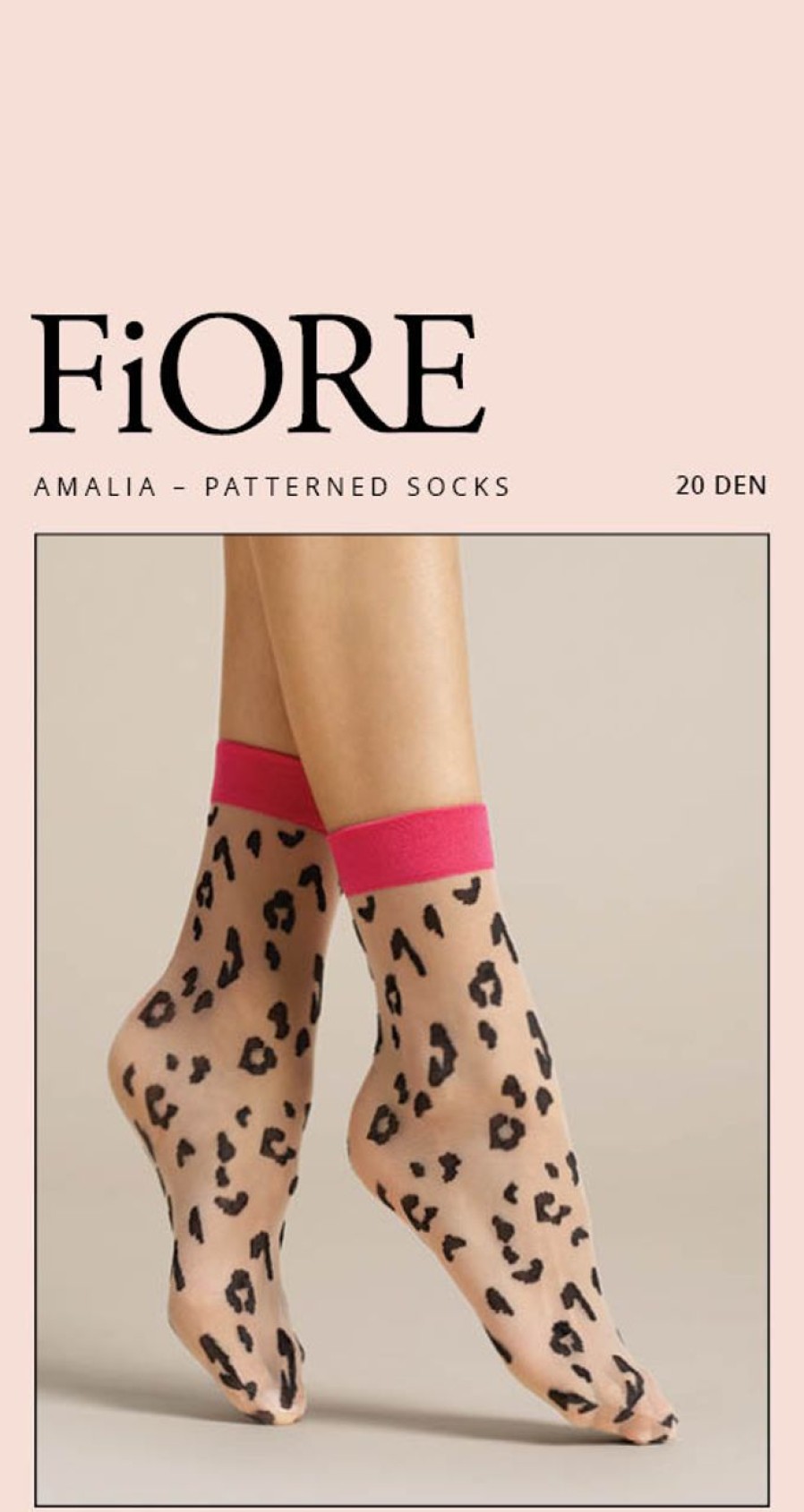 Fiore | Fiore Feinsockchen Mit Angesagten Leopardentupfen In Kontrastfarbe Von Fiore