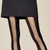 Fiore | Fiore Blickdichte Strumpfhose Mit Raffinierten Netzeinsatzen Von Fiore Black