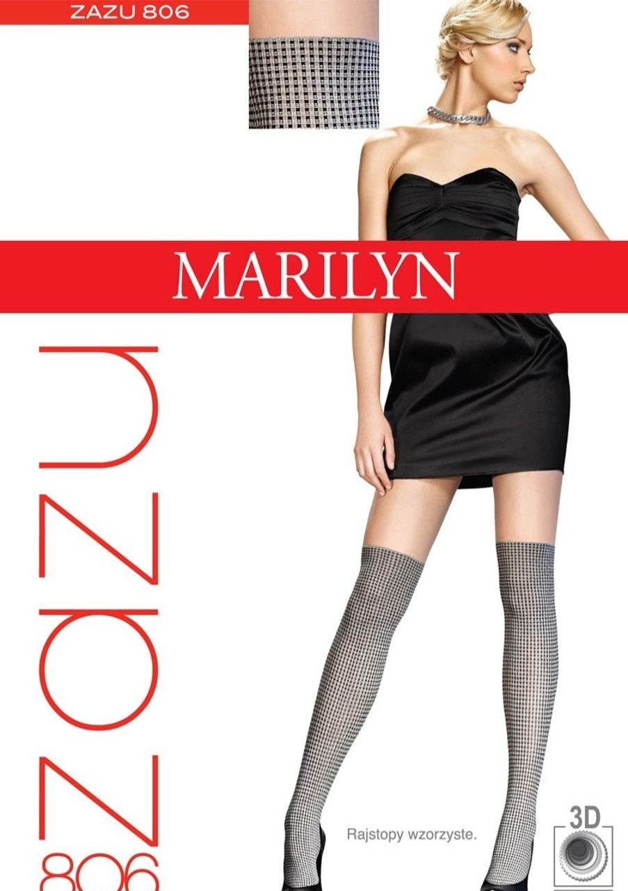 Marilyn | Marilyn Marilyn Feinstrumpfhose Im Overknee-Look Mit Karomuster Zazu 40 Den