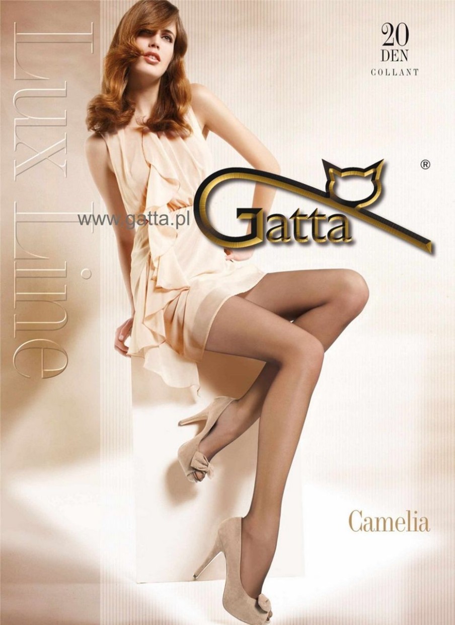 Gatta | Gatta Gatta Seidig Glanzende Feinstrumpfhose Camelia 20 Den