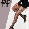 Pretty Polly | Pretty Polly Transparente Feinstrumpfhose Mit Zartem Blumen-Design Von Pretty Polly Black